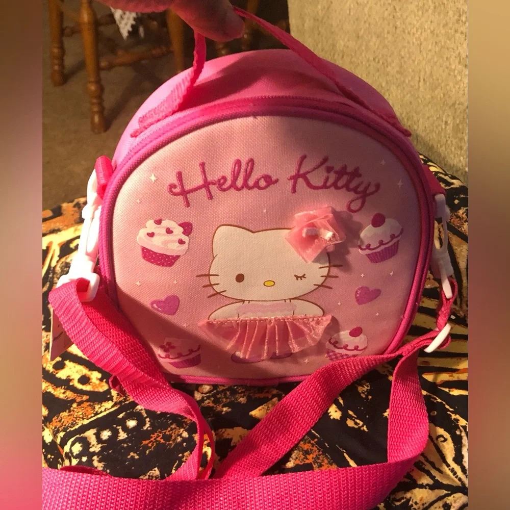 New Hello Kitty Ballerina Lunch Bag Box & Sandwich Container 2 Pc